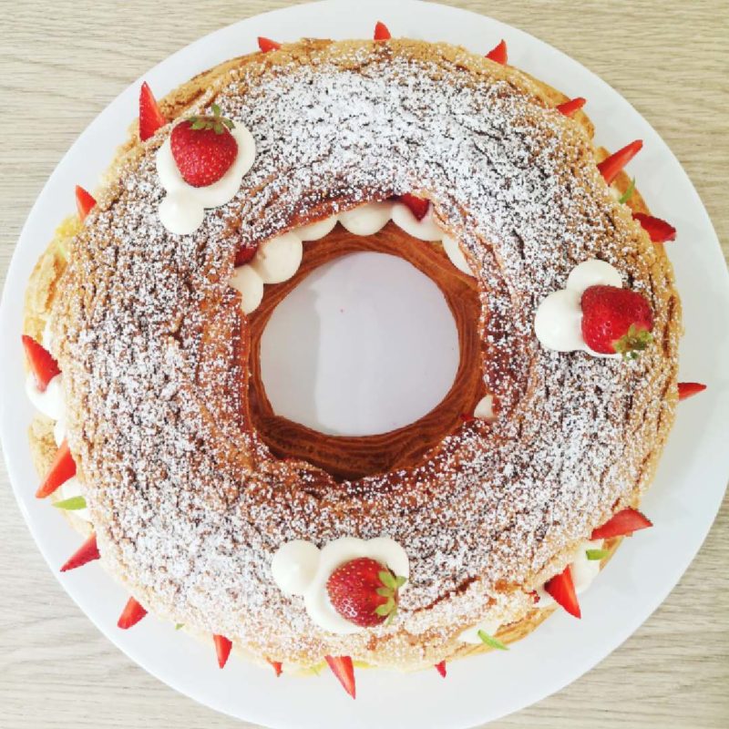 Paris Brest fraises, gâteau d'anniversaire,